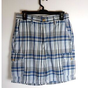 Men's Shorts / Size 30 / Cargo / Blue Plaid